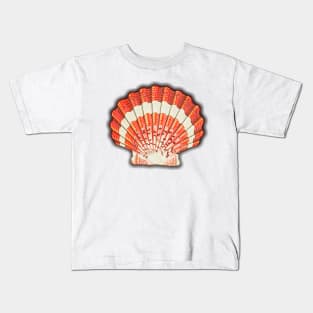 Illustrated sea shell snail. Colorful vintage drawing Kids T-Shirt